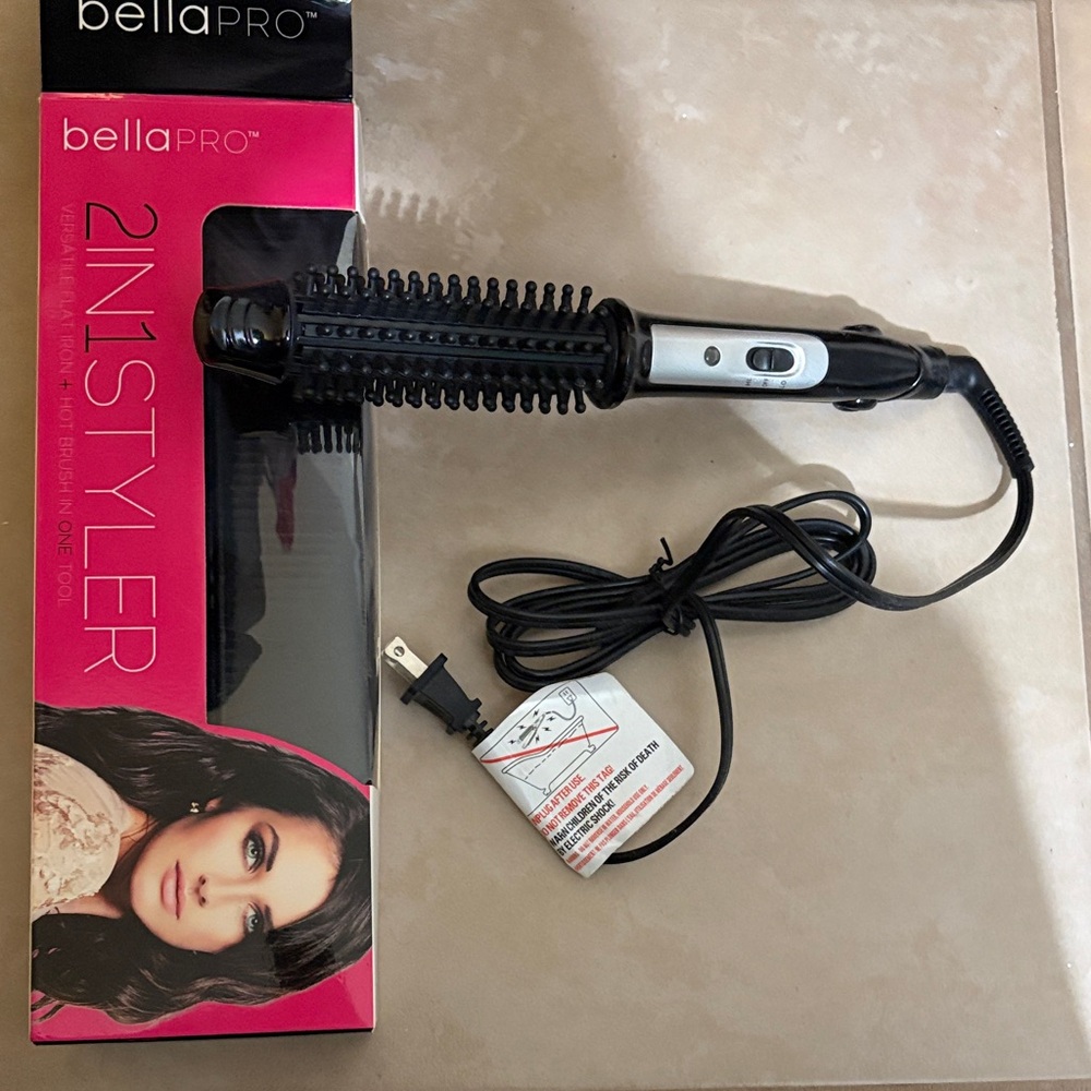 BellaPro 2-in-1 Styler Black and Silver
